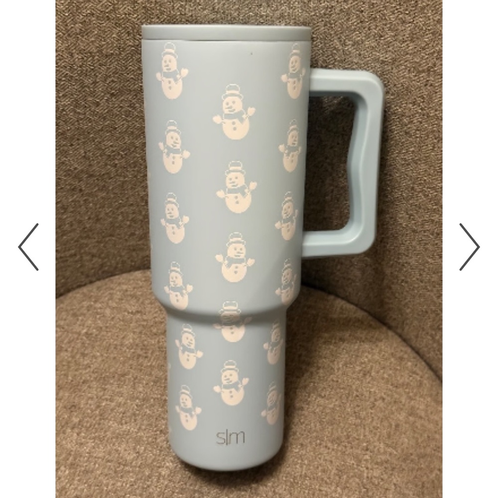 ⛄️ Simple Modern Light Blue Snowman Tumbler Stainless Steel 40 oz